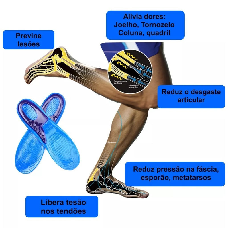Palmilha Dual Gel Anatômica