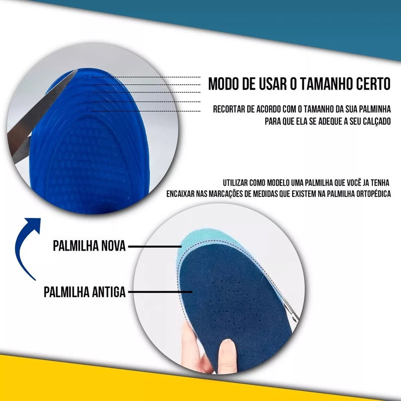 Palmilha Dual Gel Anatômica